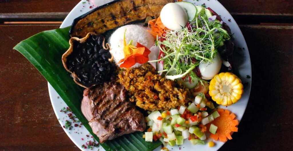 Costa Rica Popular Food - Photo of a Casado