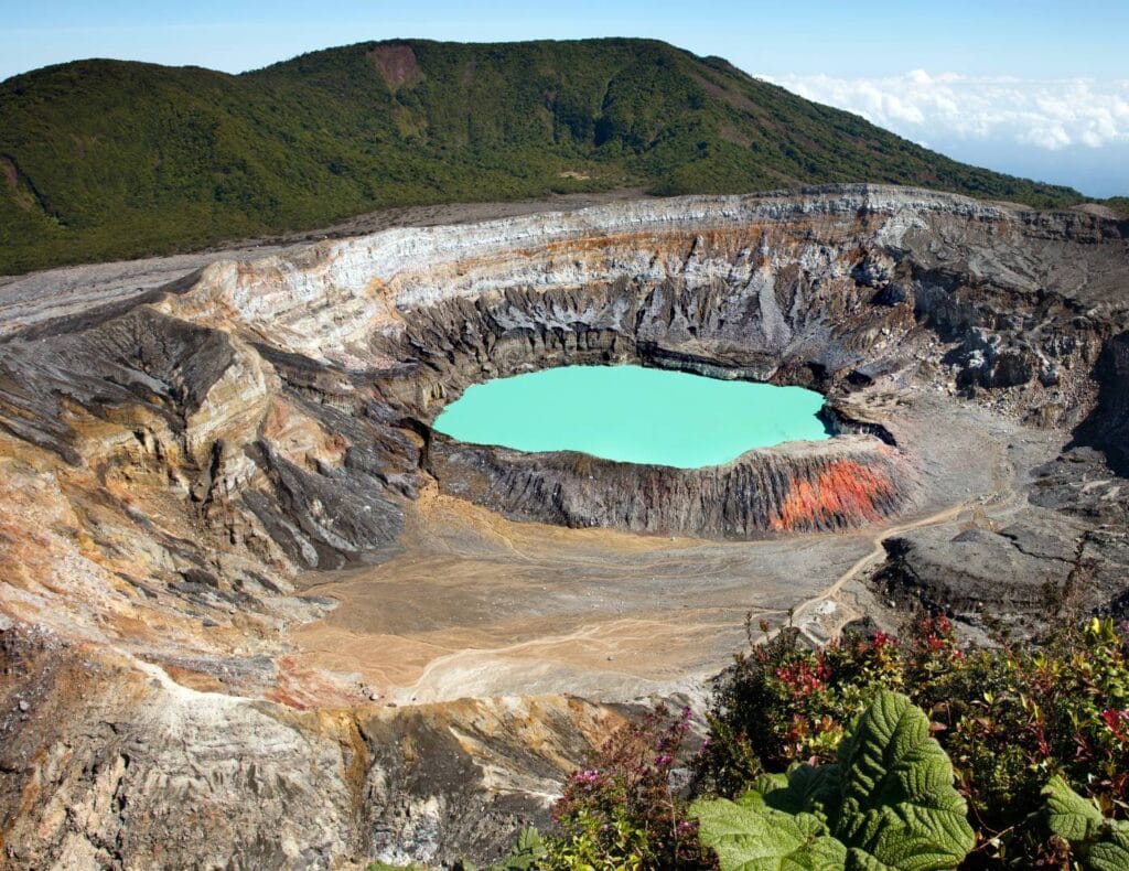 Photo of one of the 5 most active volcanoes in Costa Rica, volcan poas